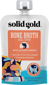 Solid Gold Cat Bone Broth Meal Topper Salmon Shreds 3oz