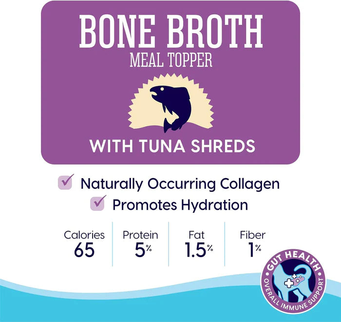 Solid Gold Cat Bone Broth Meal Topper Tuna Shreds 3oz