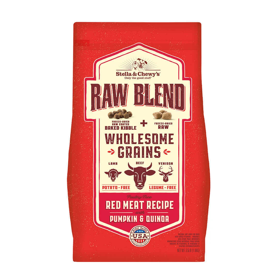 Receta de carne roja con granos D Raw Blend de Stella & Chewy, 3,5 lb