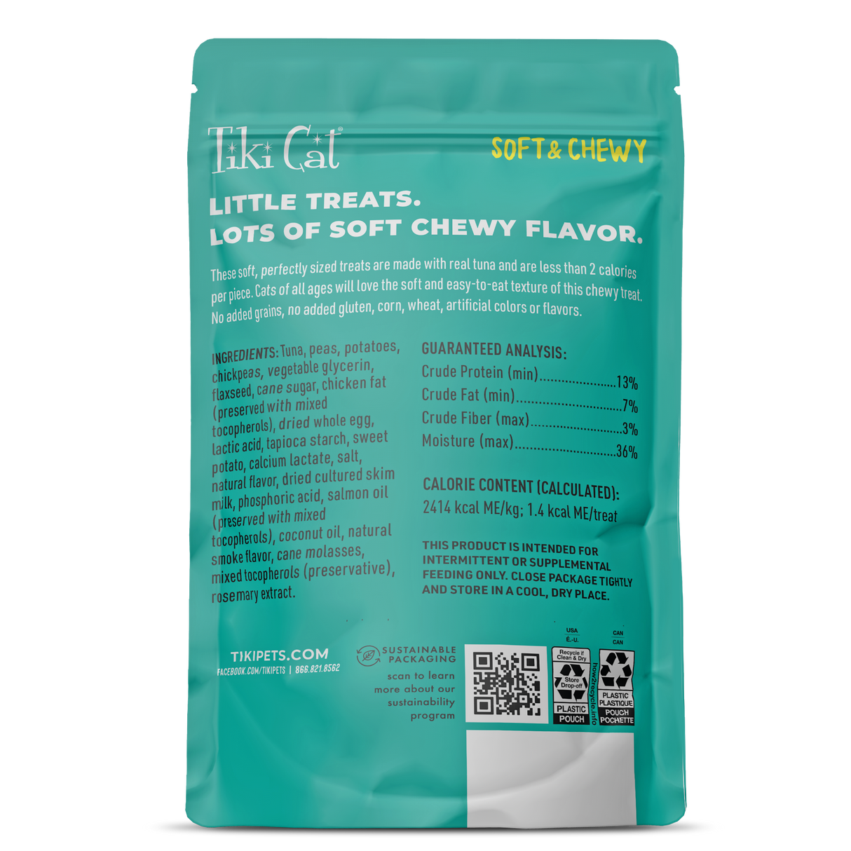 Tiki Cat Treat Baby Soft & Chewy Tuna/Salmon 2oz