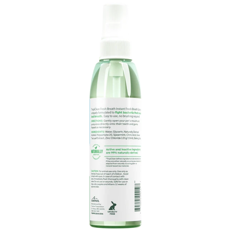 Tropiclean Fresh Breath Oral Care Spray for Dogs & Cats (4oz)