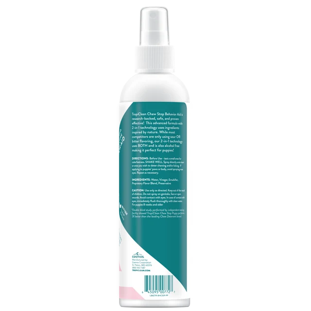 Tropiclean Chew Stop Behavior Aid Puppy Spray (8oz bottle)