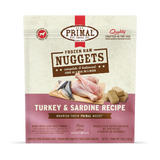 Primal Nuggets Turkey & Sardine Formula Raw Frozen Dog Food