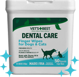 Toallitas para dedos Vet's Best Dental Care, 50 unidades