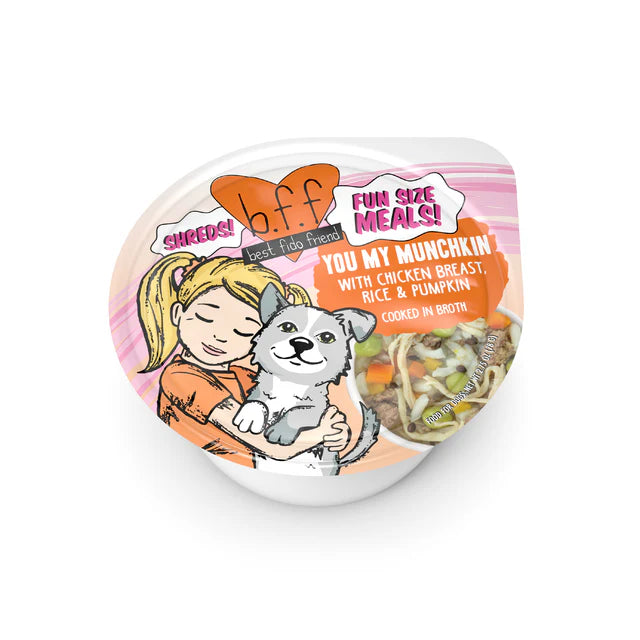 Weruva Dog BFF You My Munchkin Chicken, Rice & Pumpkin Cup 2.7oz