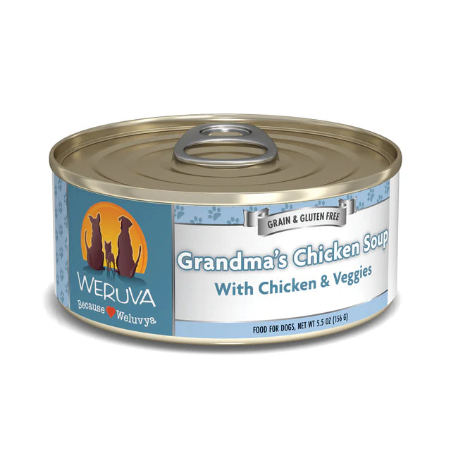 Sopa clásica de pollo de la abuela Weruva D, pollo y verduras, 5,5 oz