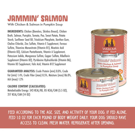 Weruva D Classic Jammin' Salmon Pollo/Salmón en salsa 5.5oz