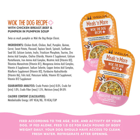 Wok para perros Weruva D Meals 'n More de 3 oz