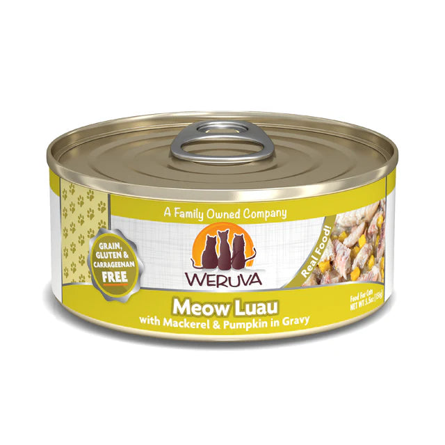 Weruva Cat Wet Food Meow Luau Mackerel & Pumpkin in Gravy 5.5oz
