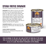 Weruva Dog Wet Food Classic Steak Frites Dinner Beef, Pumpkin & Sweet Potato in Gravy 5.5oz
