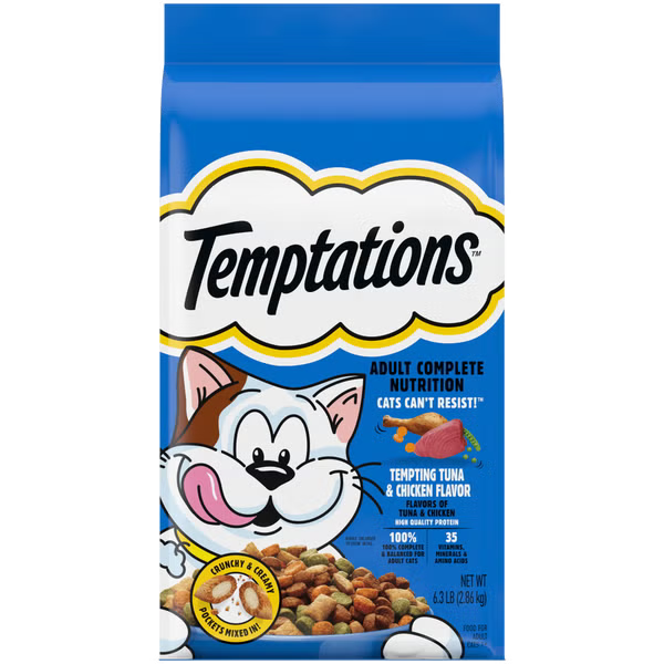Whiskas Temptations Tempting Tuna & Chicken Flavor Dry Cat Food (6.3lb Bag)