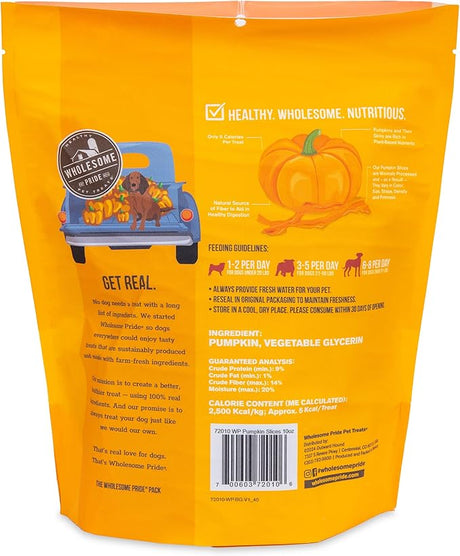 Wholesome Pride Pumpkin Slices Dog Treat (10oz bag)