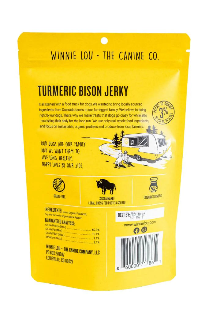 Winnie Lou Turmeric Bison Jerky 2.5oz
