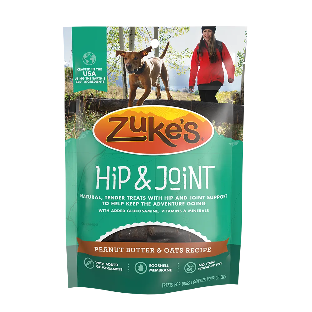 Zuke's Hip & Joint Peanut Butter & Oats Recipe Dog Treats (6oz)