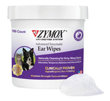 Zymox Advanced Enzymatic Ear Wipes for Dogs & Cats (100 count)