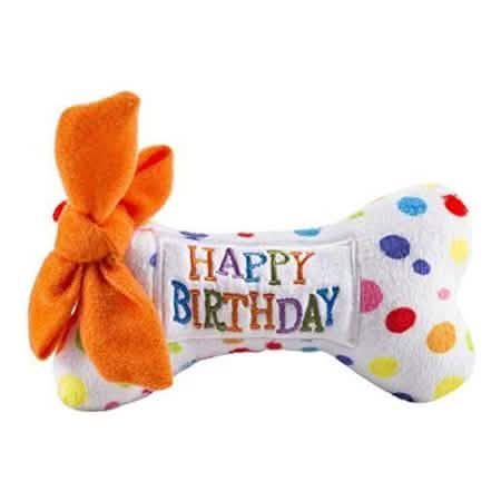 Haute Diggity Dog Birthday Bone Plush Dog Toy - One Size