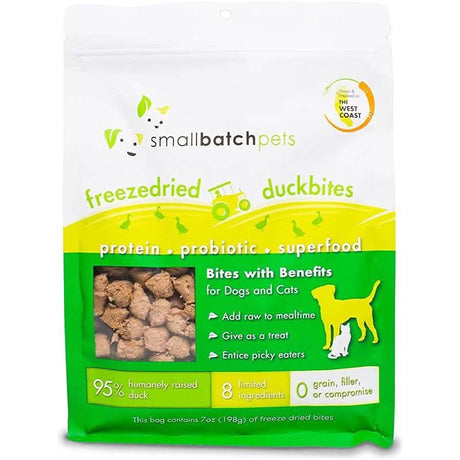 SmallBatch Dog &amp; Cat Food Topper Freeze-Dried DuckBites