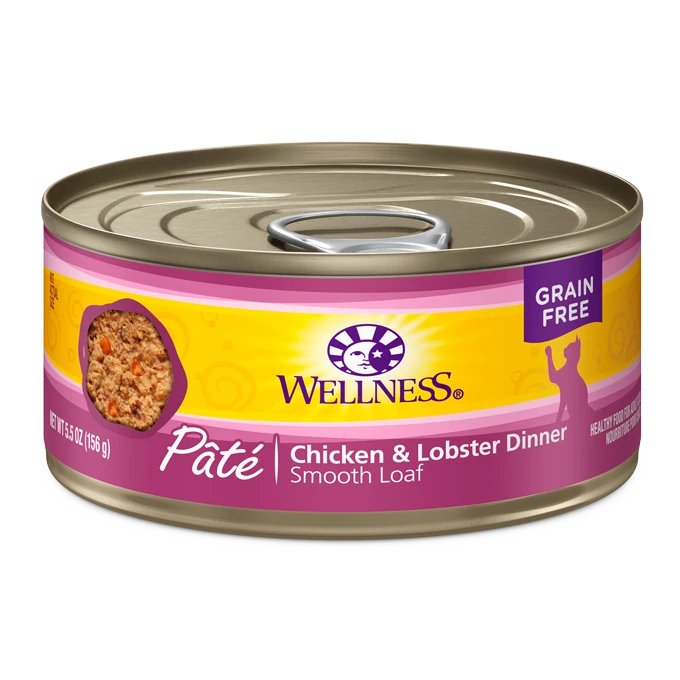 Wellness Wet Cat Food Complete Health Paté Chicken & Lobster Dinner