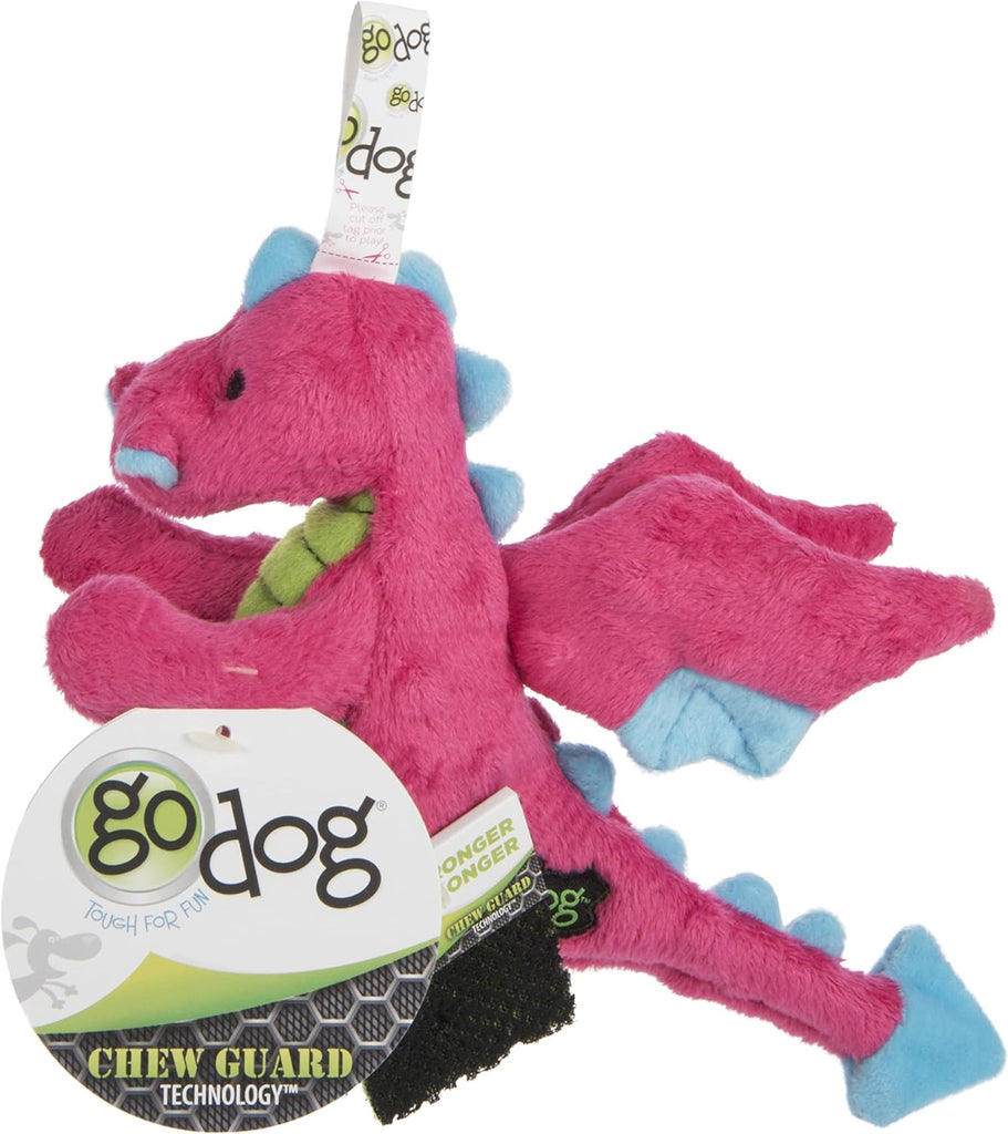 GoDog Dog Toy Dragons - Pink