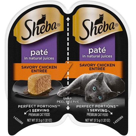 Sheba Wet Cat Food Perfect Portions Paté Savory Chicken Entrée