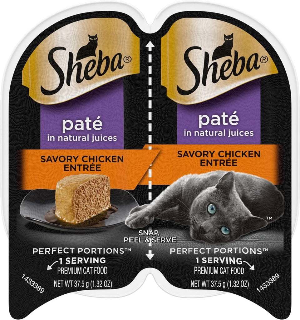 Sheba Wet Cat Food Perfect Portions Paté Savory Chicken Entrée