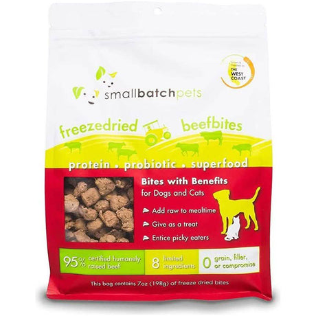 SmallBatch Dog &amp; Cat Food Topper Freeze-Dried BeefBites