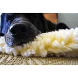 HuggleHounds X-Small Fleece Mat for Dogs, 20x24 Inches, Cream Color