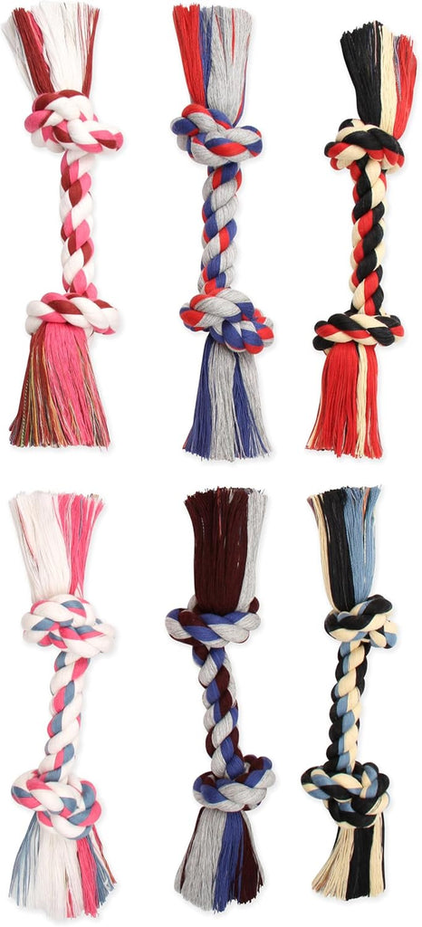 Mammoth Dog Toy Flossy Chews Color Rope Bone - Assorted Sizes and Colors