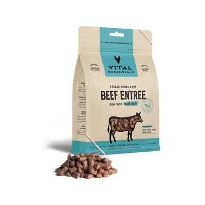 Vital Essentials Raw Beef Mini Nibs for Dogs, Grain Free, 5.5 oz Pack