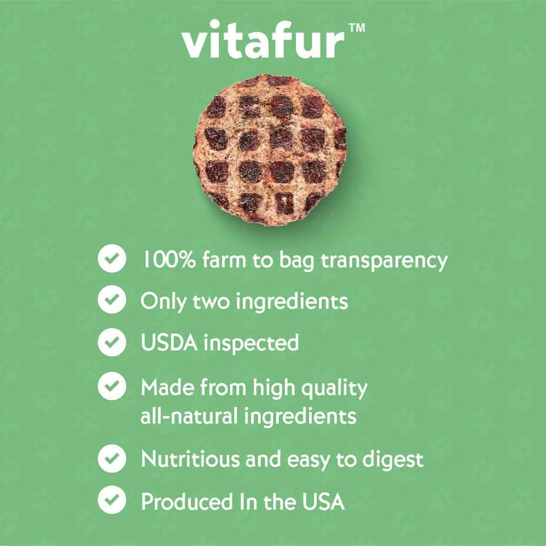 Vitafur Dog Treat Barkin' Burger Nature's Beef & Pumpkin