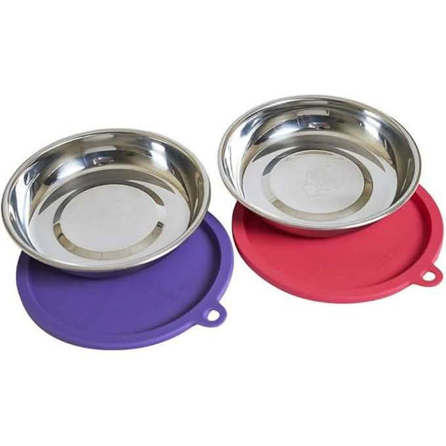 Messy Cats Stainless Steel Bowl &amp; Silicone Lid Box Set