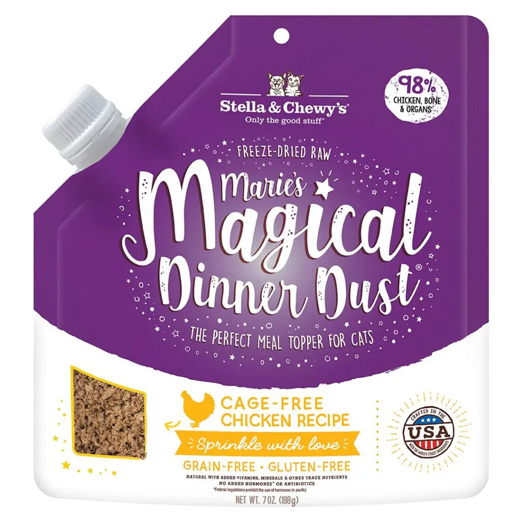 Stella &amp; Chewy's Cat Food Topper Marie's Magical Dinner Dust Chicken Recipe