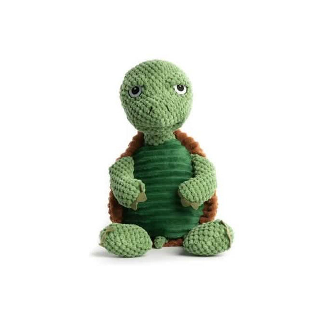 FabDog Dog Toy Floppies Green and Brown Turtle