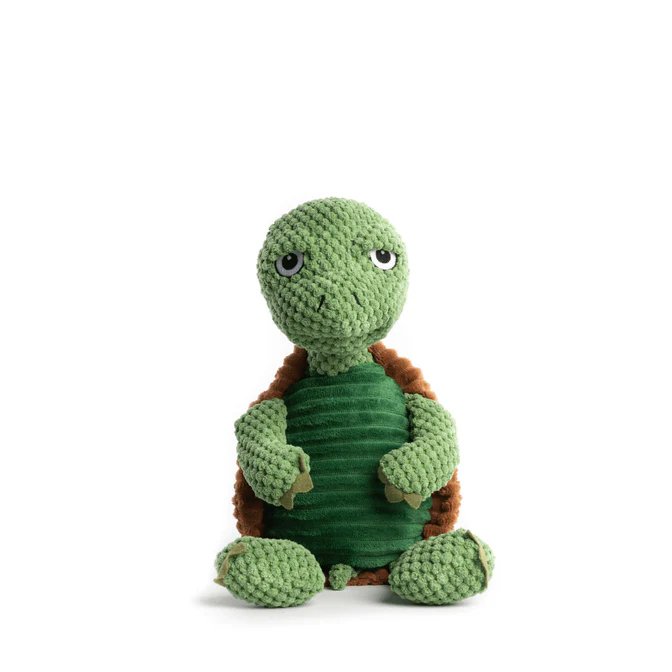 FabDog Dog Toy Floppies Green and Brown Turtle