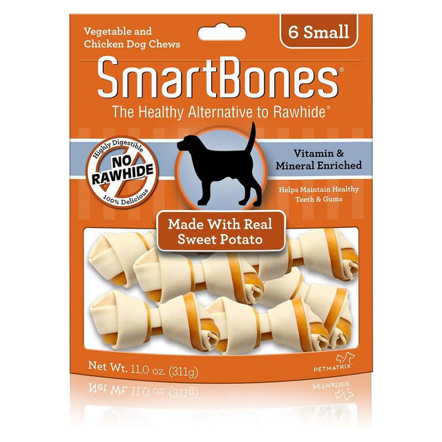 Smartbones Chicken Sweet Potato Dog Treats, 6-Pack