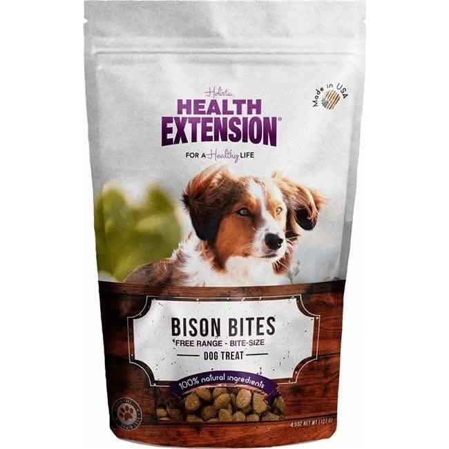 Health Extension Dog Bison Bites Treat, 4.5Oz Size