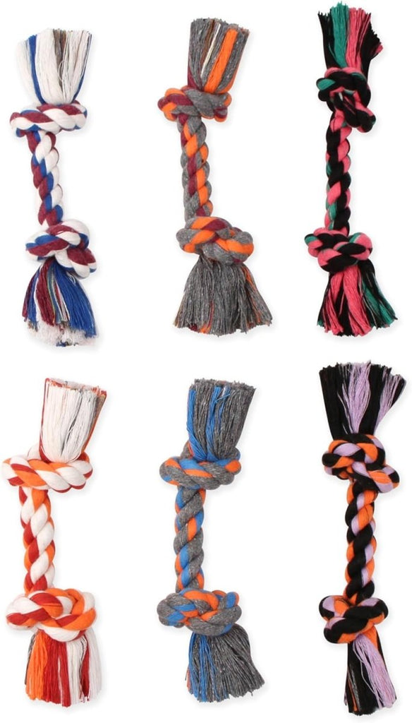 Mammoth Dog Toy Flossy Chews Color Rope Bone - Assorted Sizes and Colors