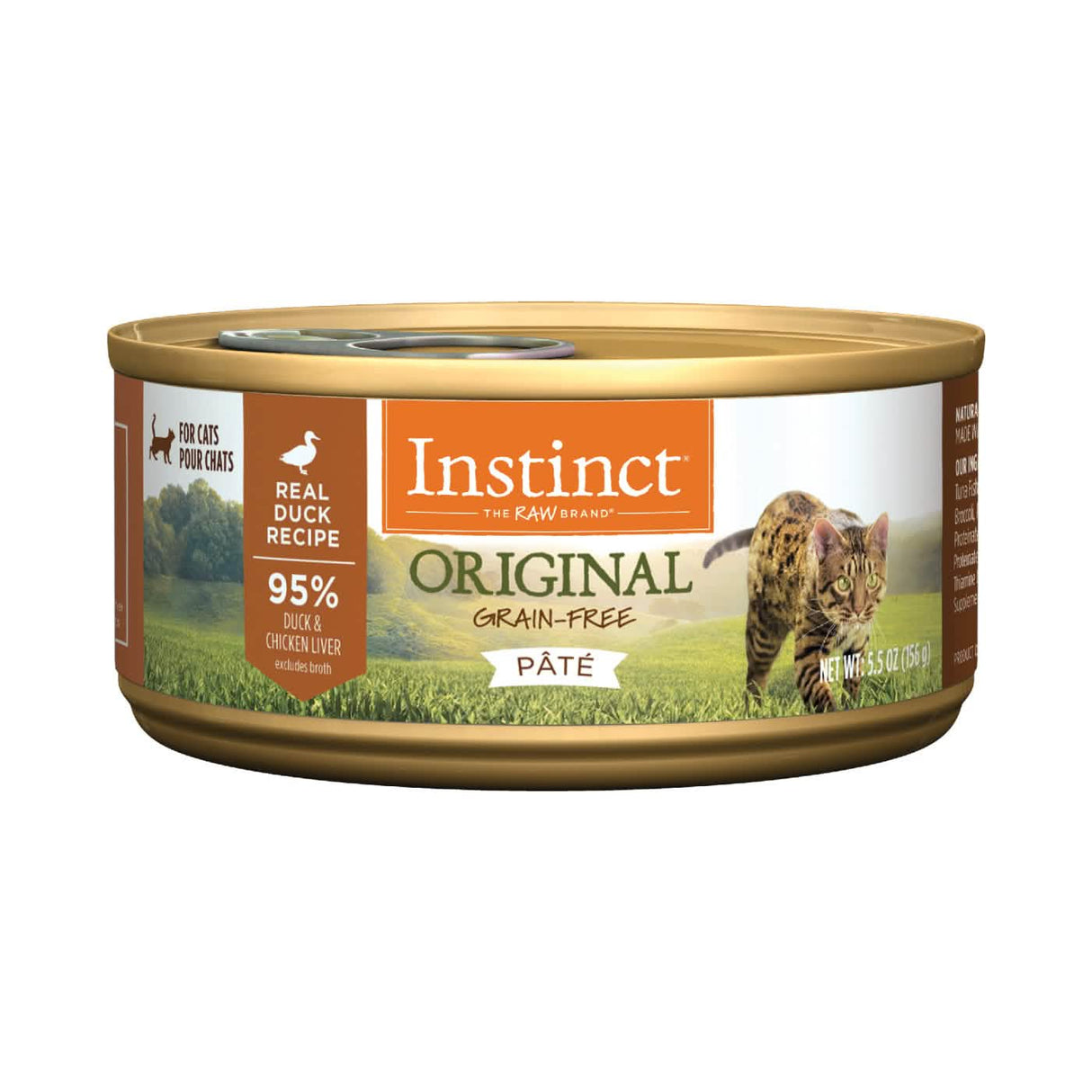 Instinct Wet Cat Food Original Pate 95% Real Duck Recipe