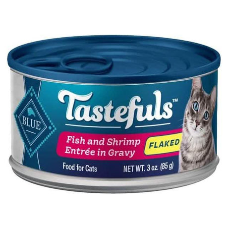 Blue Buffalo Wet Cat Food Tastefuls Flaked Fish and Shrimp Entree in Gravy