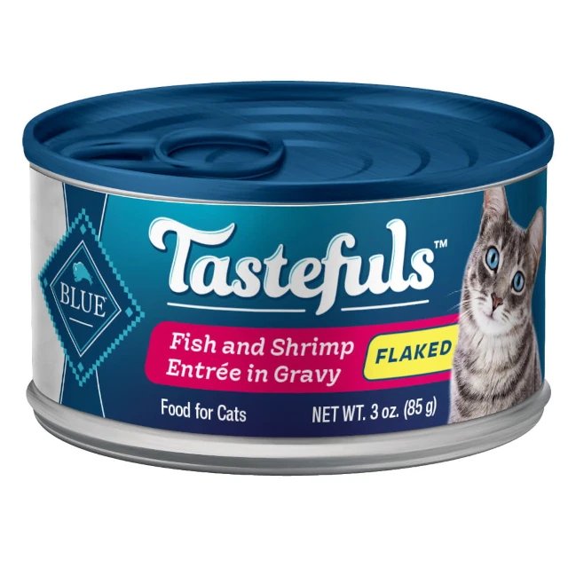 Blue Buffalo Wet Cat Food Tastefuls Flaked Fish and Shrimp Entree in Gravy