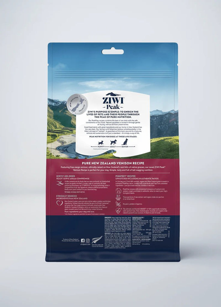 Ziwi Peak Dry Dog Food Air Dried Venison Recipe