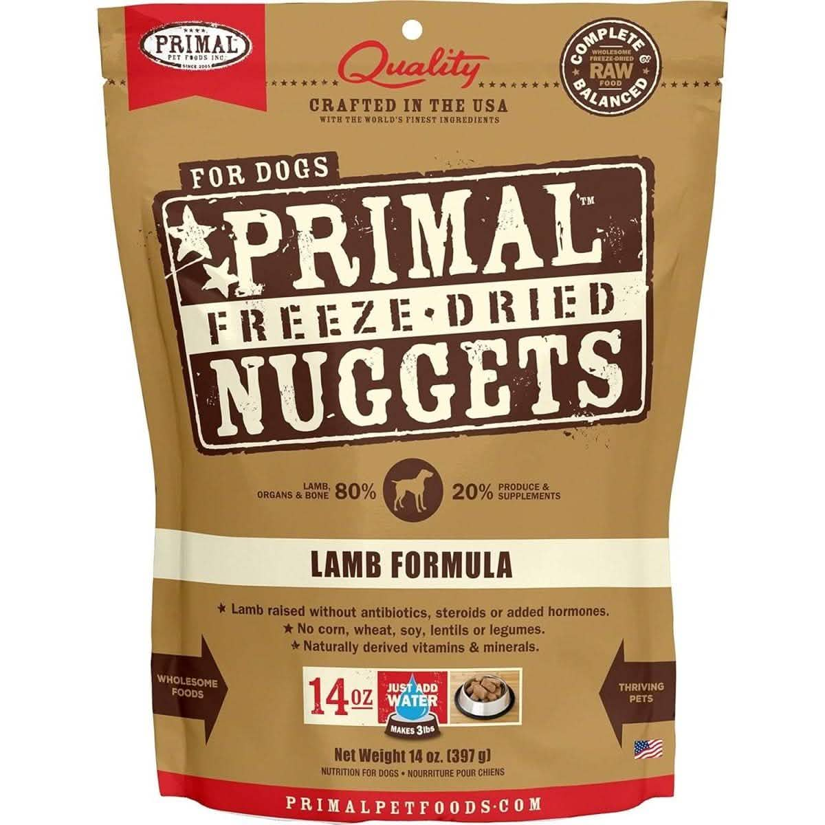 Primal Freeze-Dried Dog Food Nuggets Lamb Formula