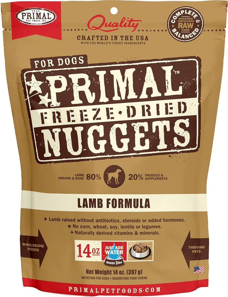 Primal Freeze-Dried Dog Food Nuggets Lamb Formula