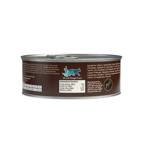 Lotus Wet Cat Food Just Juicy Venison Stew for Cats