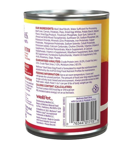 Wellness Wet Dog Food Complete Health Beef Stew