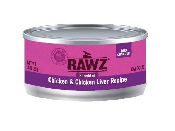 RAWZ Shredded Chicken & Chicken Liver Recipe Cat Food