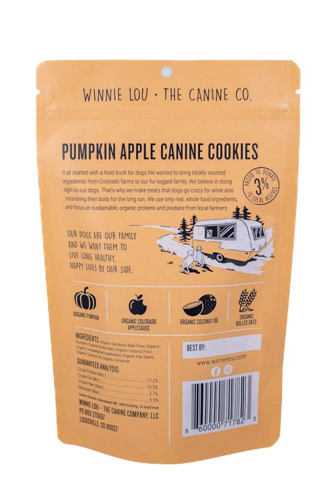 Winnie Lou Dog Treat Pumpkin Apple Canine Cookies