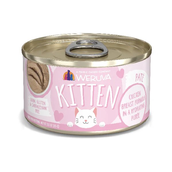 Wervua Wet Cat Food Paté Chicken Breast Formula in Hydrating Purée for Kittens