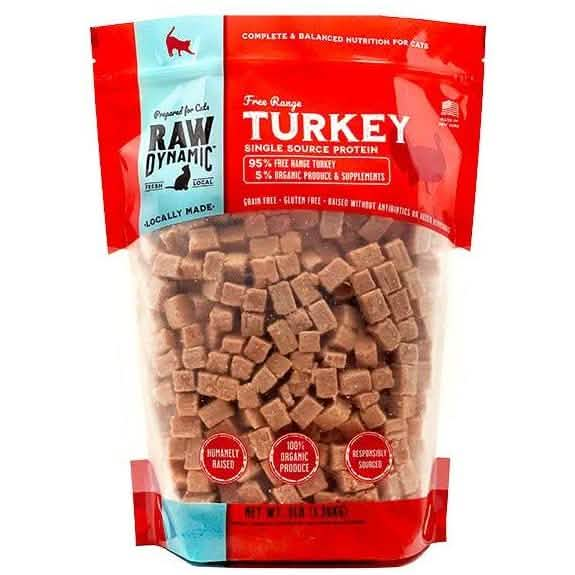 Raw Dynamic Raw Frozen Cat Food Free Range Turkey Formula