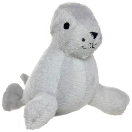 Small Tuffy JR SEAL Grey Plush Dog Toy by VIP Products